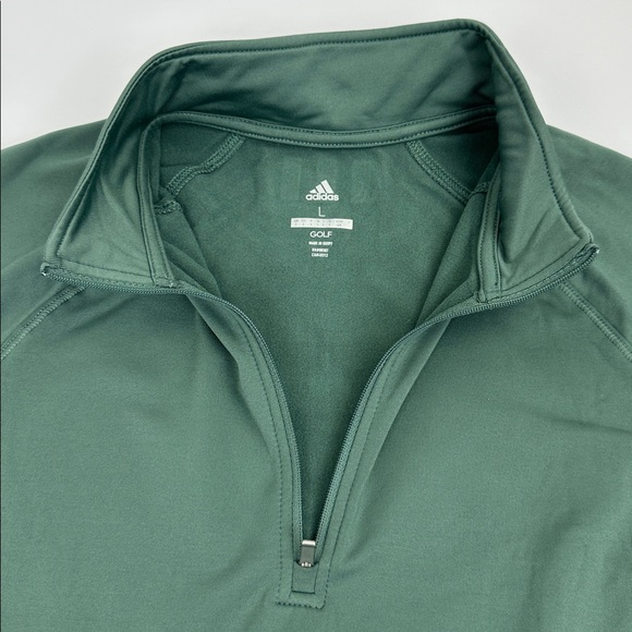 Adidas Golf 1/4 Zip Pullover. Dark Green. Large. Like New. Lite Fleece Lining. - Picture 3 of 8